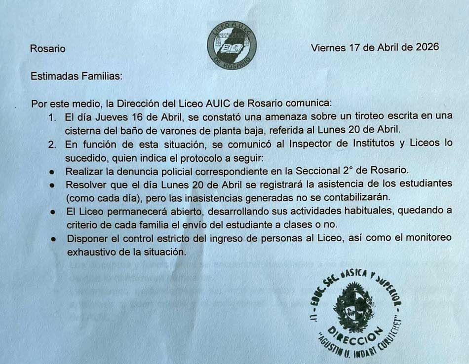 Alerta en Uruguay por el reto viral “Mañana tiroteo”: amenazas falsas, impacto real en el sistema educativo