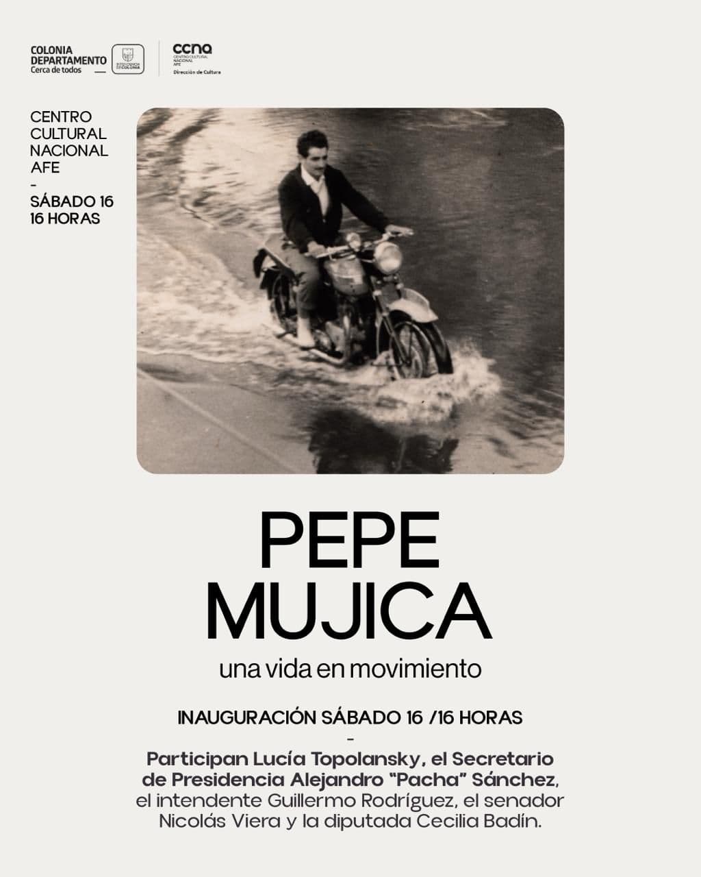 Se inaugura la muestra "Pepe Mujica: una vida en movimiento" en Colonia del Sacramento