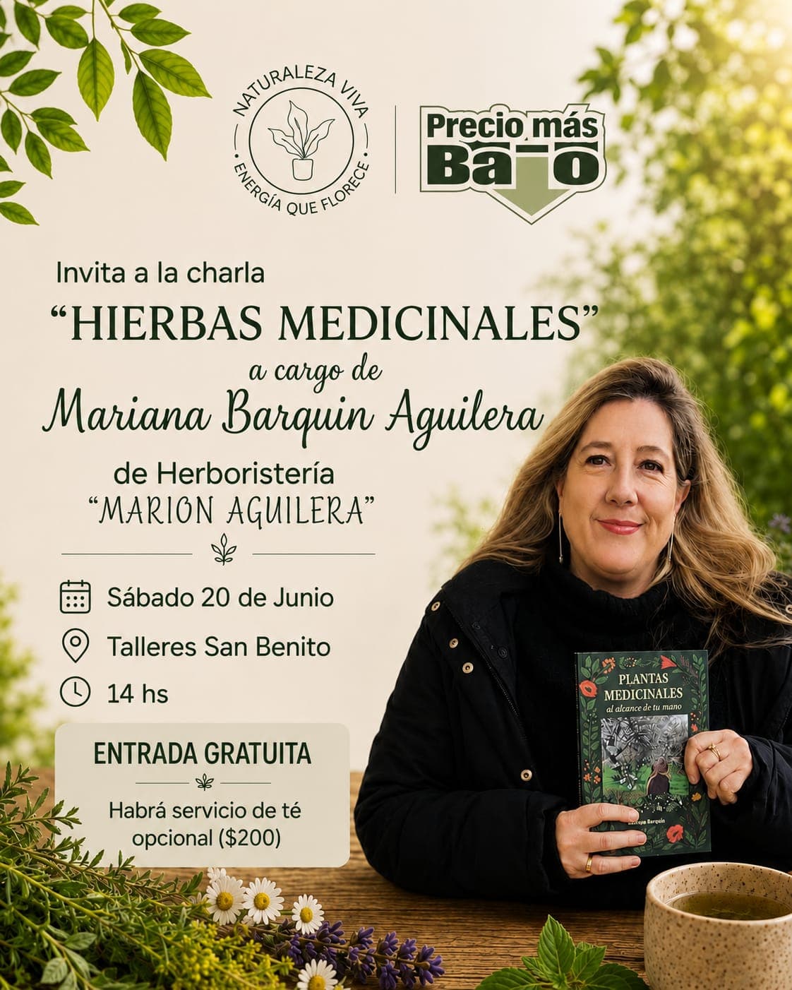 Charla sobre hierbas medicinales se realizará en Talleres San Benito con entrada gratuita