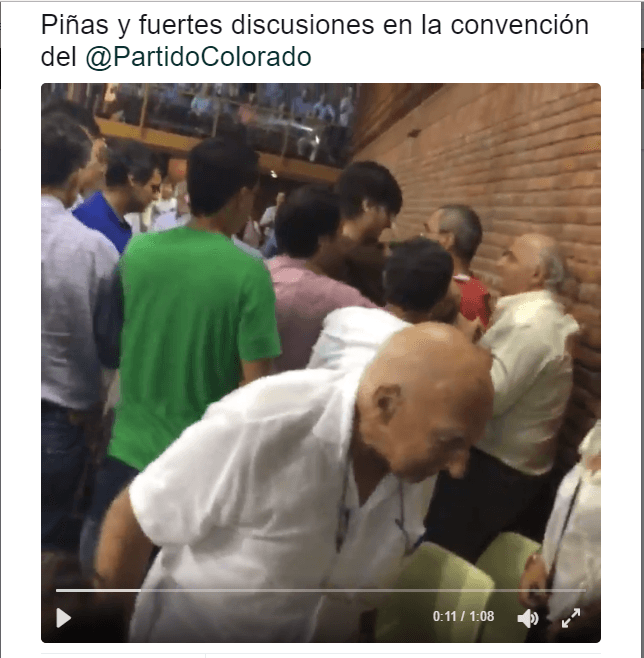 Un Convención entre piñas y expulsiones