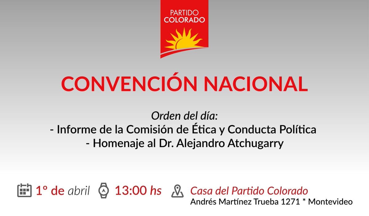 Tiene fecha la Convención