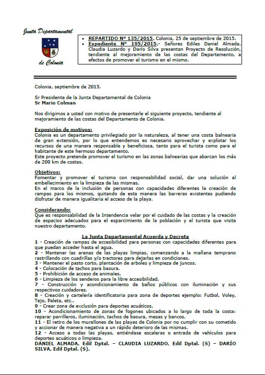 En 2015 ediles del FA pidieron playas inclusivas