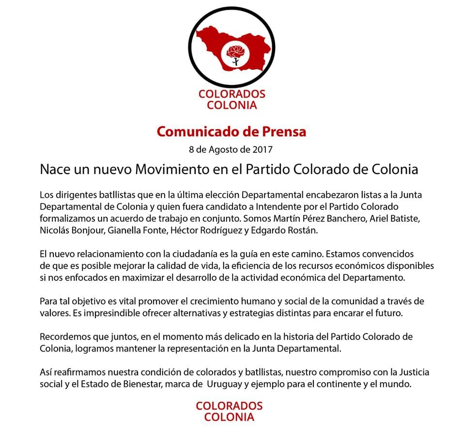 Colorados en Colonia