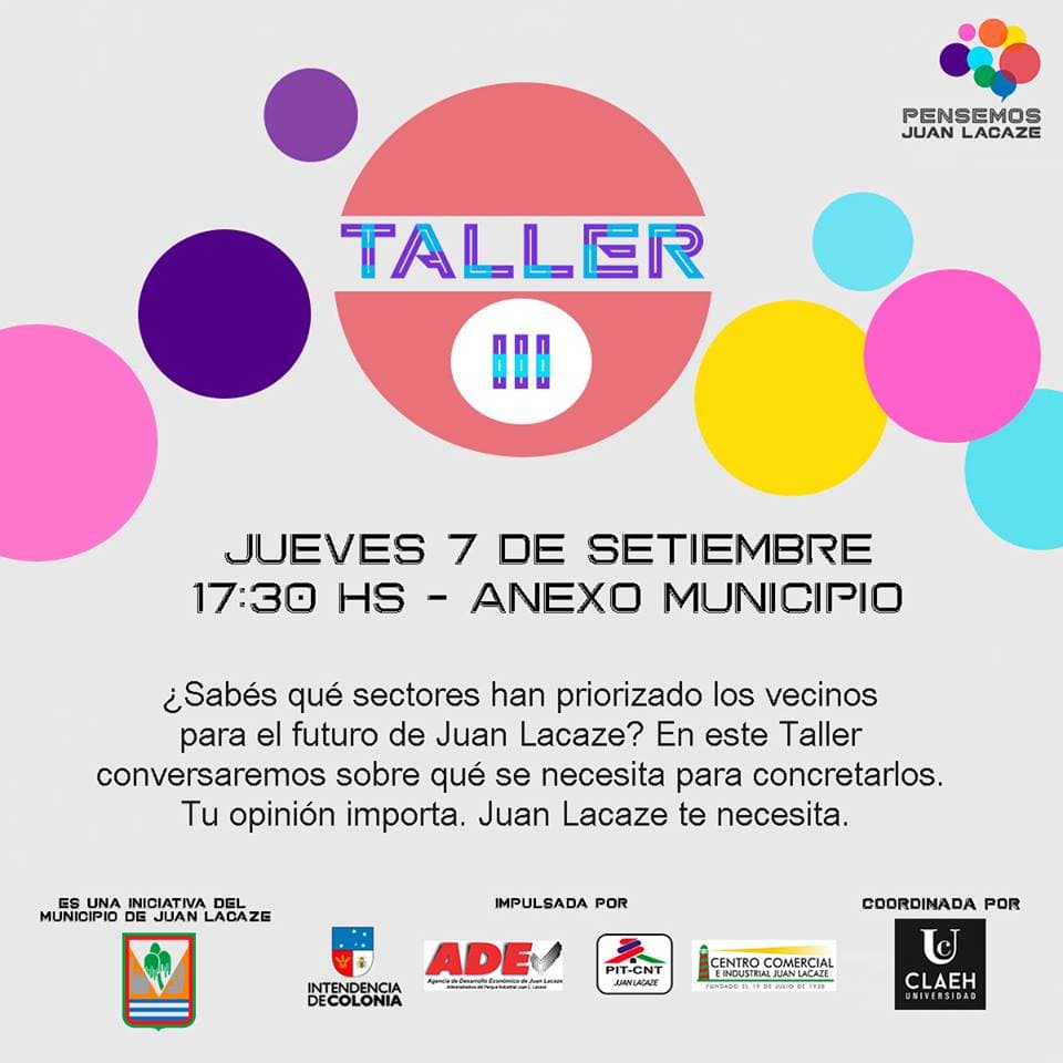 Juan Lacaze: 3er. Taller abierto