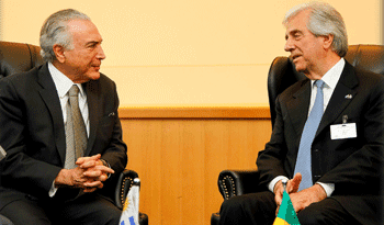 Michel Temer dijo a Vázquez: está todo bien