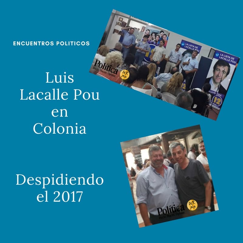 Dos en un día de Luis Lacalle Pou en Colonia