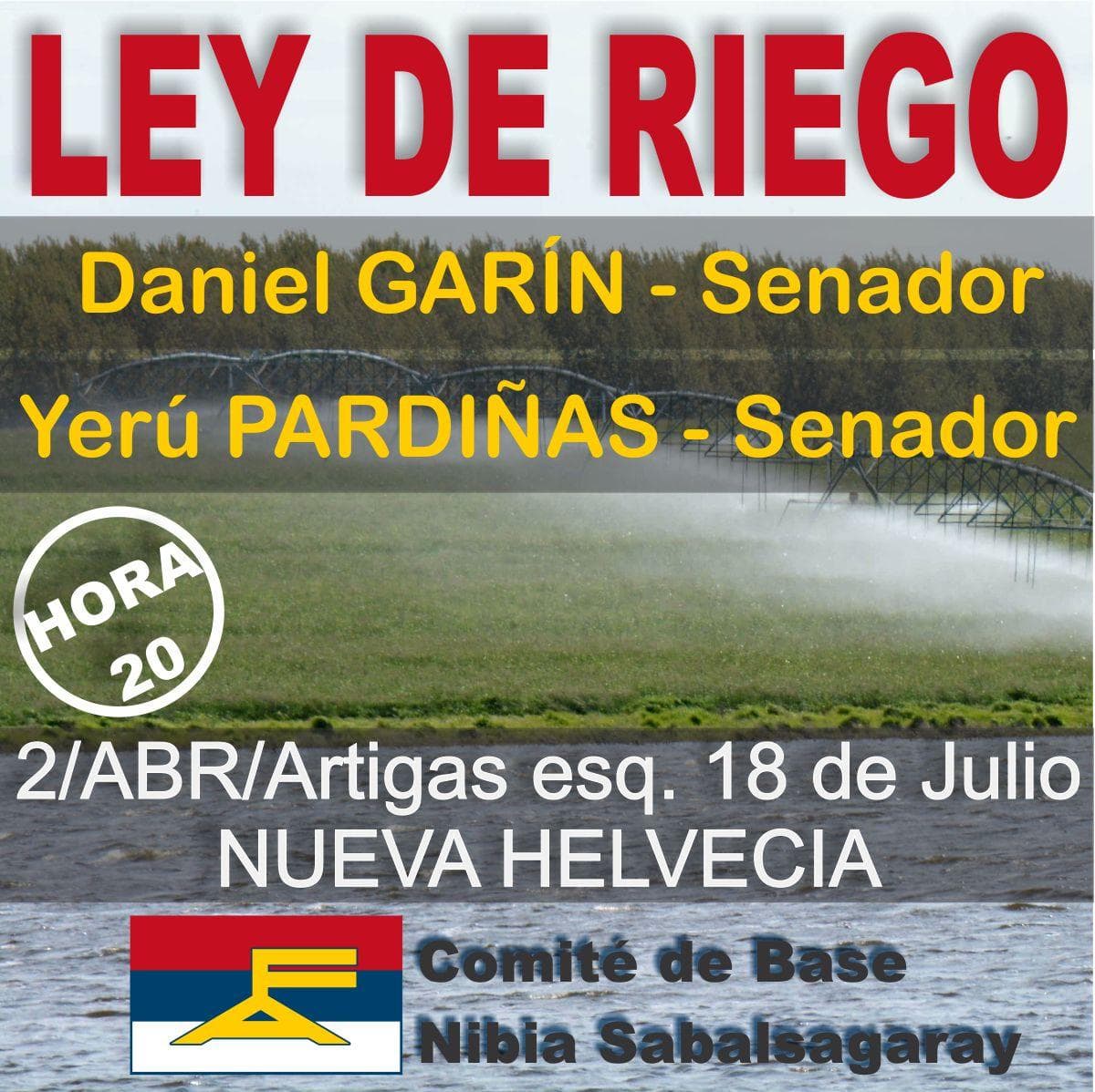 Ley de riego: charla en Comité