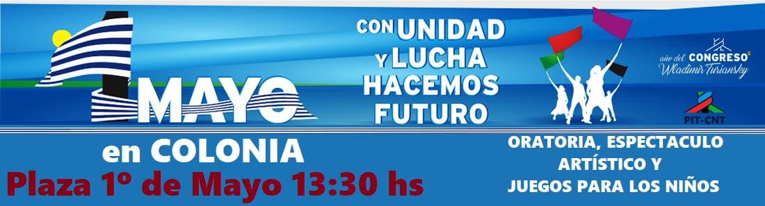 Colonia: actos este 1 de Mayo