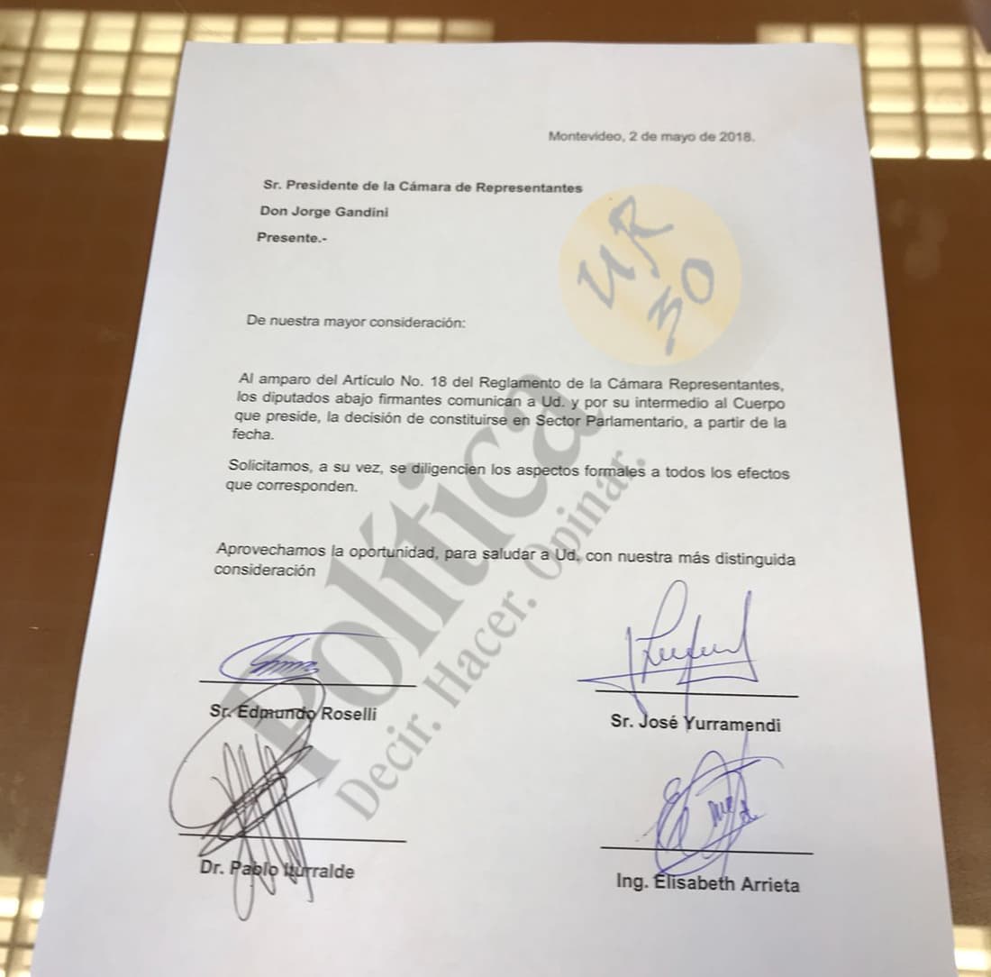 Cuatro diputados formaron bancada propia