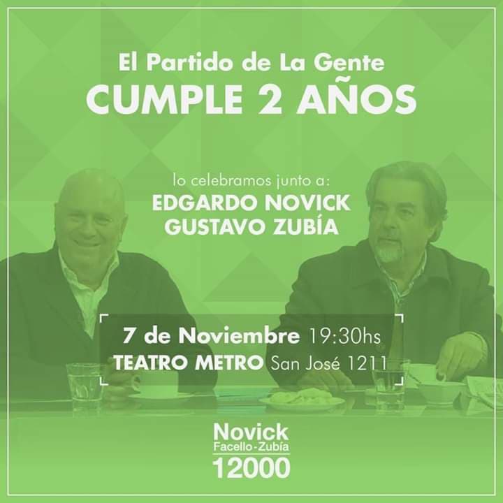 Novick y Zubia por los 2 años