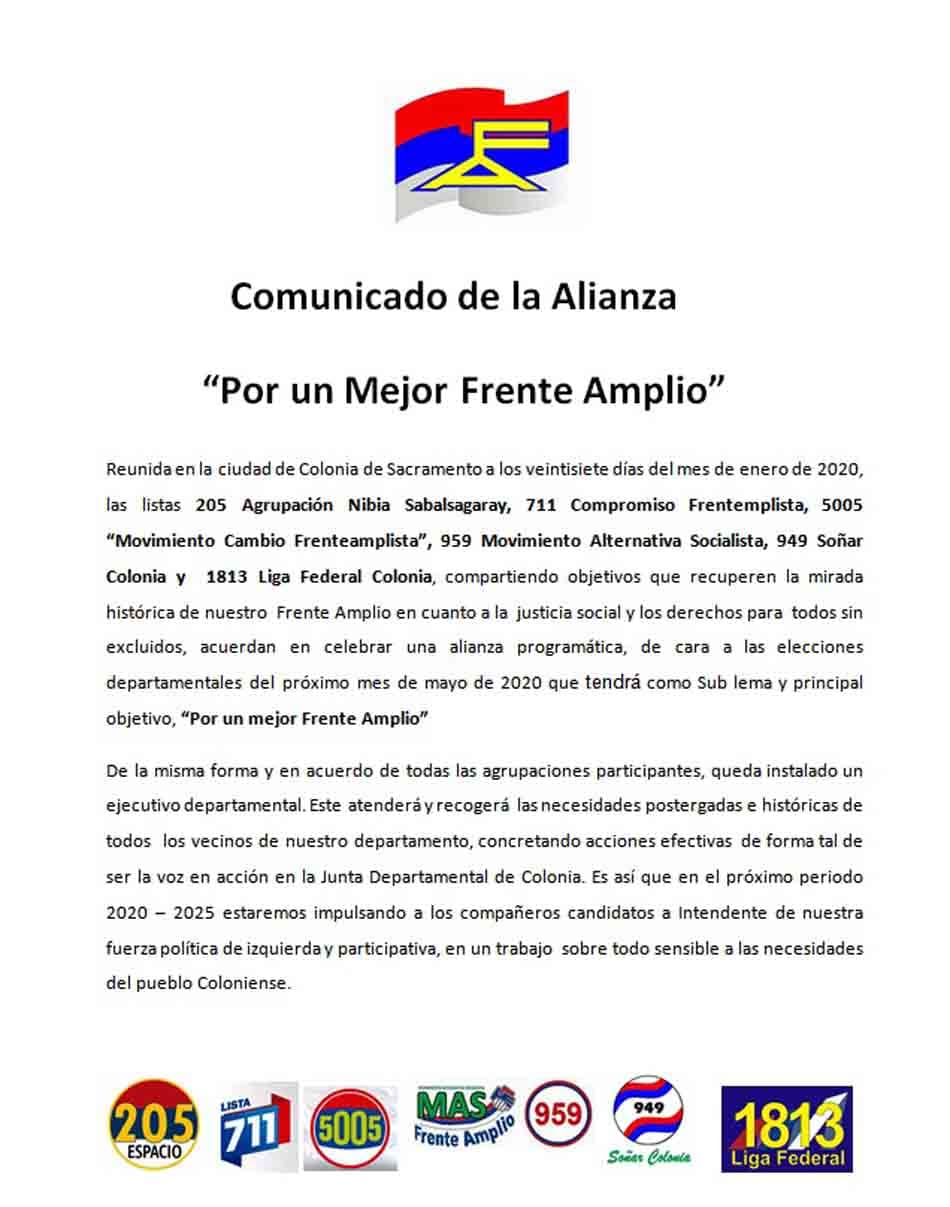 Nace una alianza "Por un Mejor Frente Amplio"