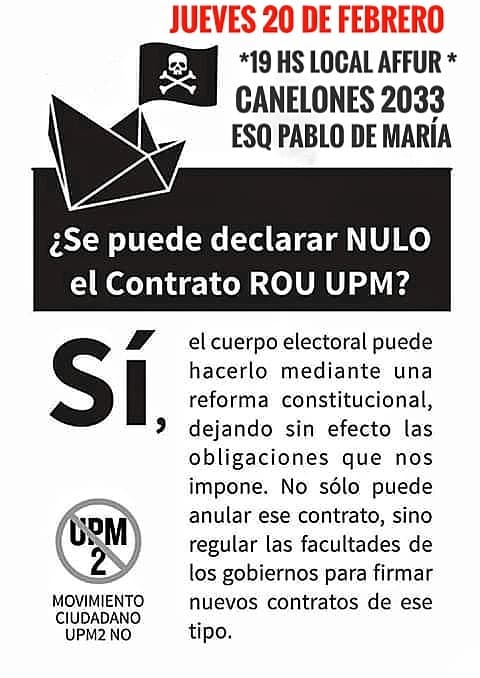 Reunión por "UPM 2 NO"