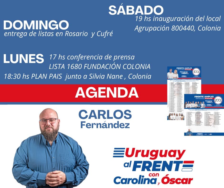Actividades del candidato Carlos Fernández (FA)
