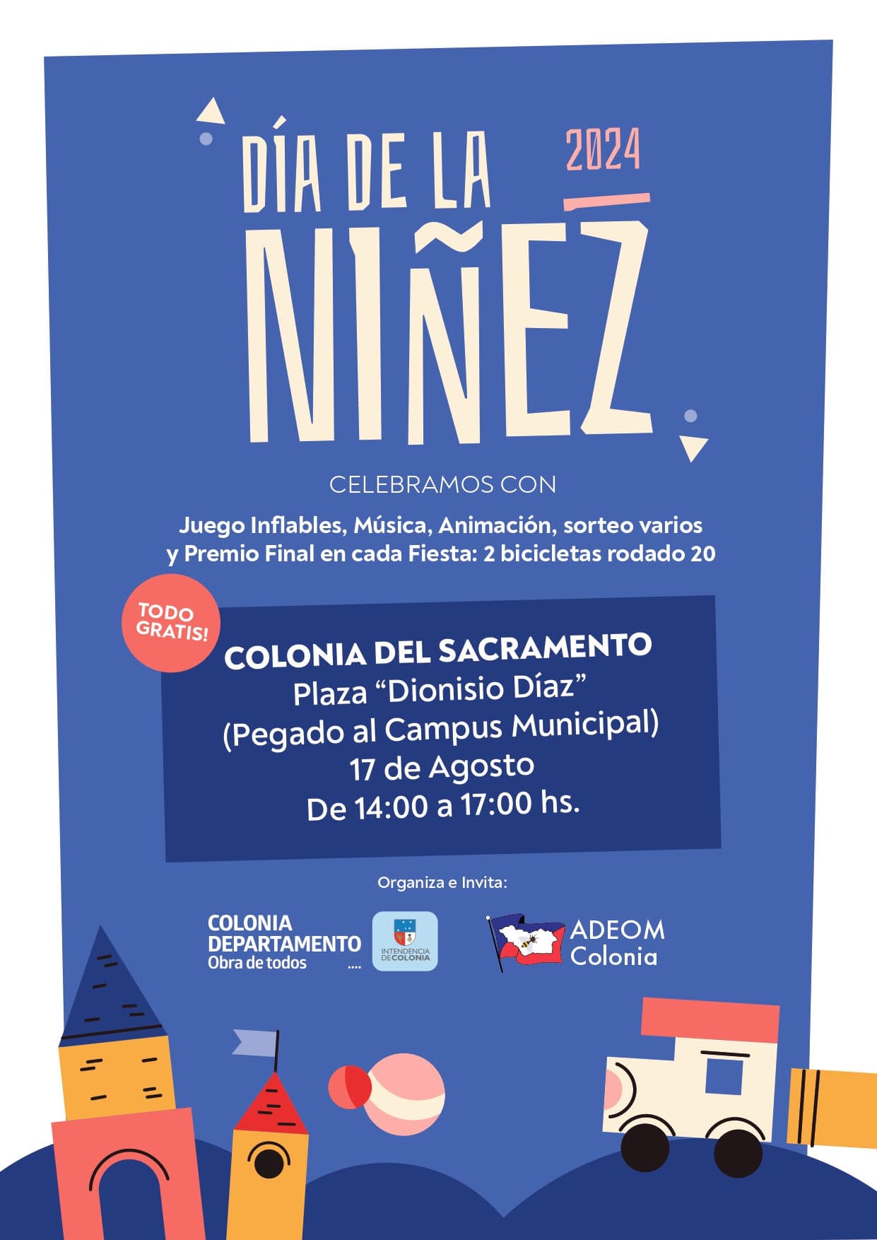 Fiestas del Día de la Niñez en Colonia, Rosario y Carmelo