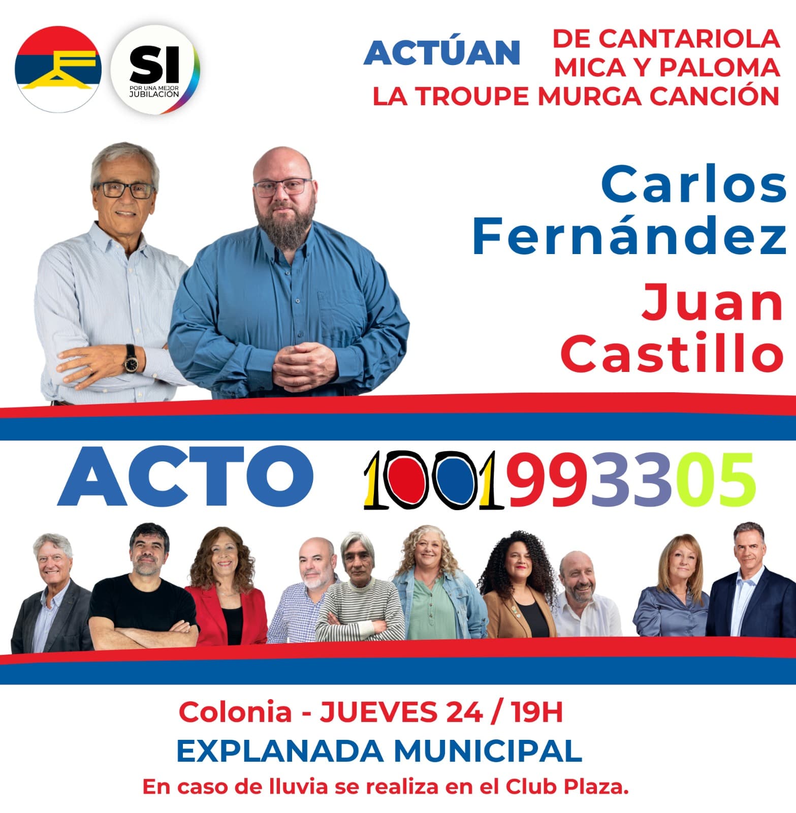 Carlos Fernández y Juan Castillo encabezarán acto en Colonia este jueves