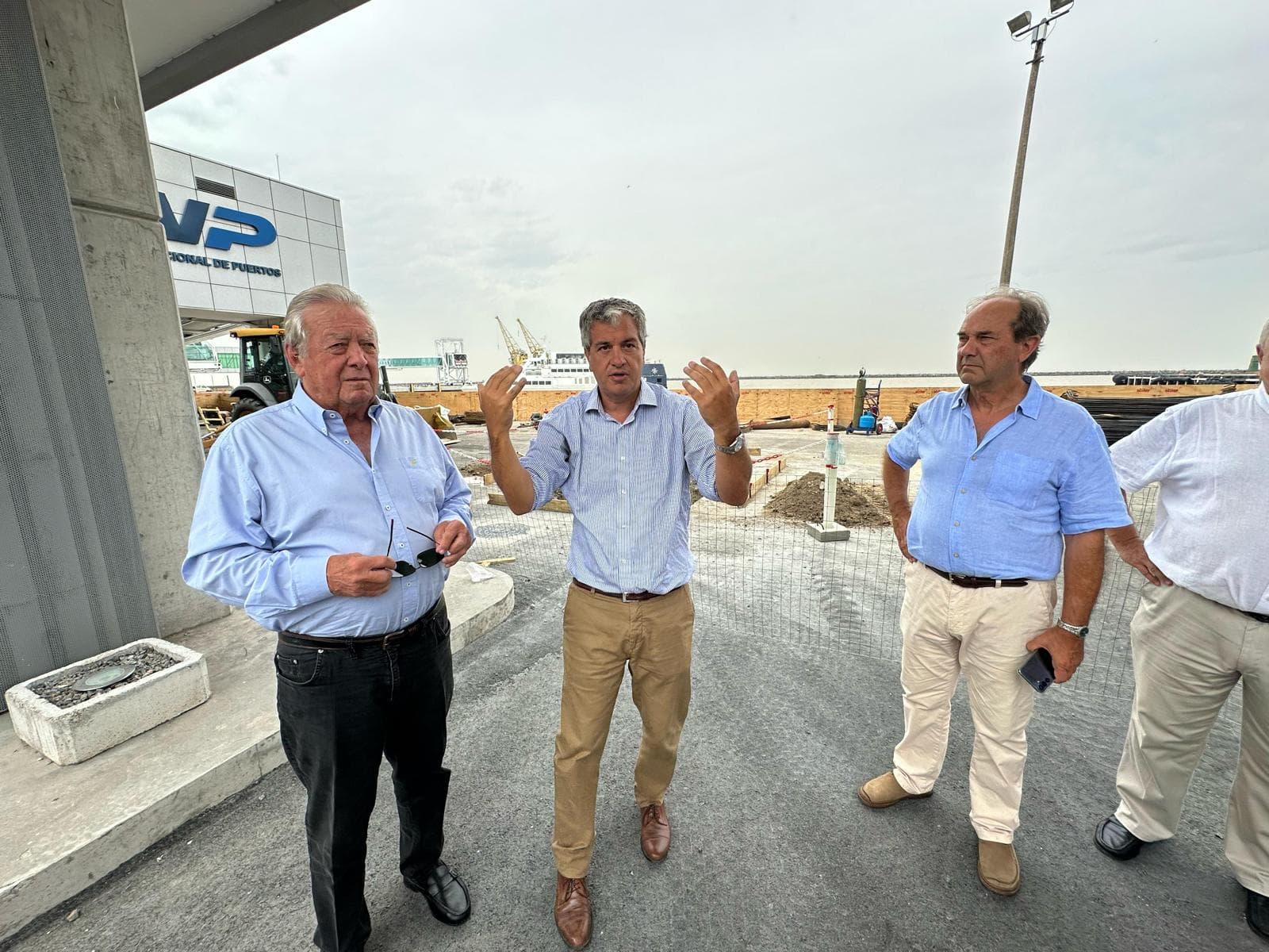 Presidente y Vicepresidente de la ANP recorrieron obras en la Terminal Portuaria con el Intendente