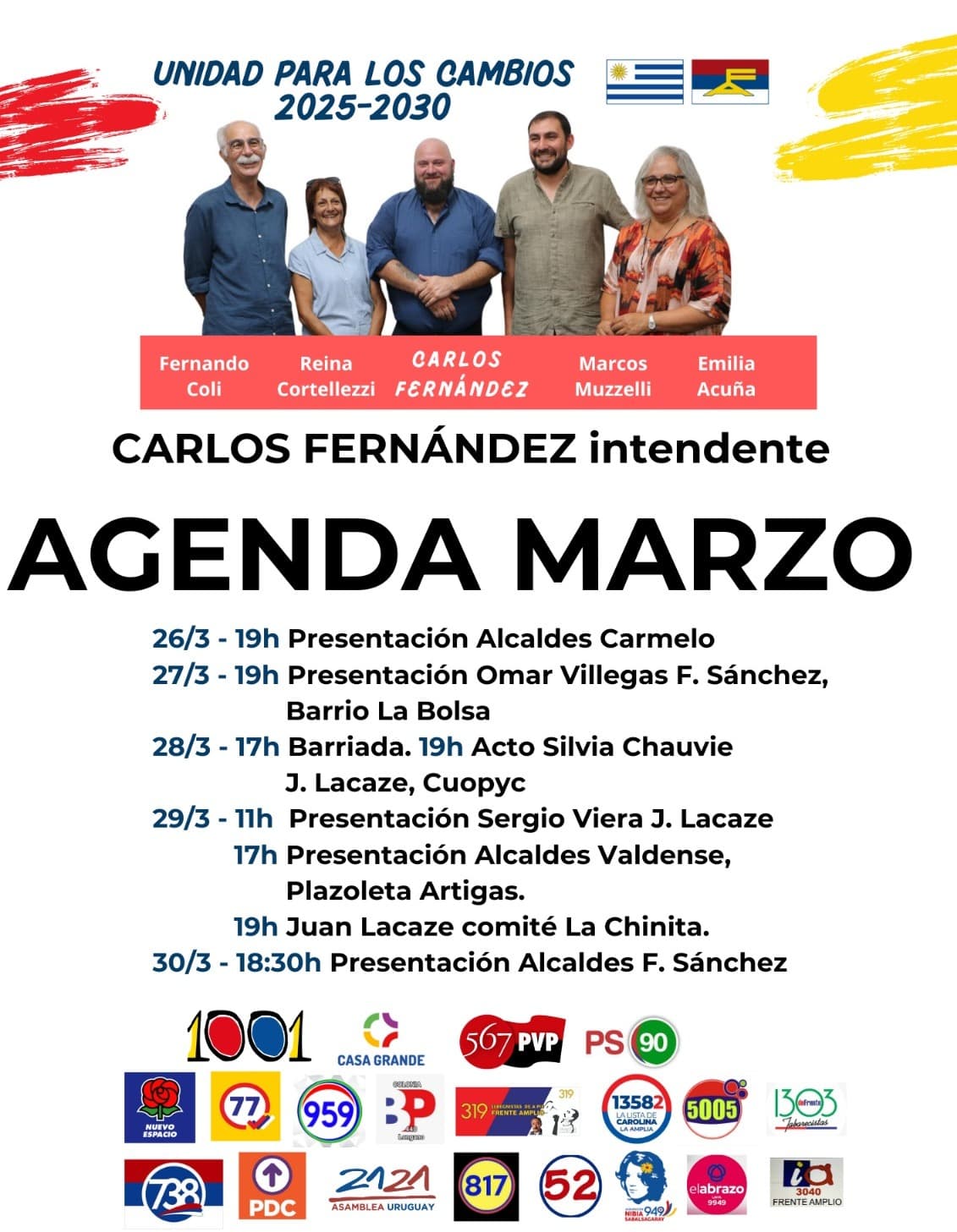 Carlos Fernández inicia recorrida departamental con presentaciones y barriadas