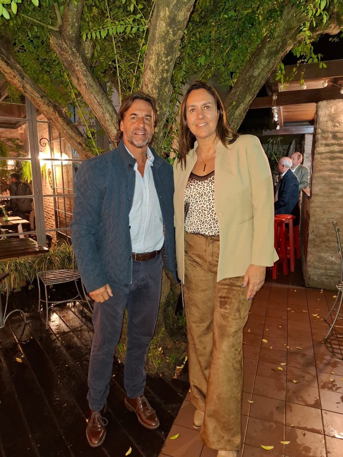 El expresidente Luis Lacalle Pou participó del encuentro empresarial de la candidata coloniense María de Lima