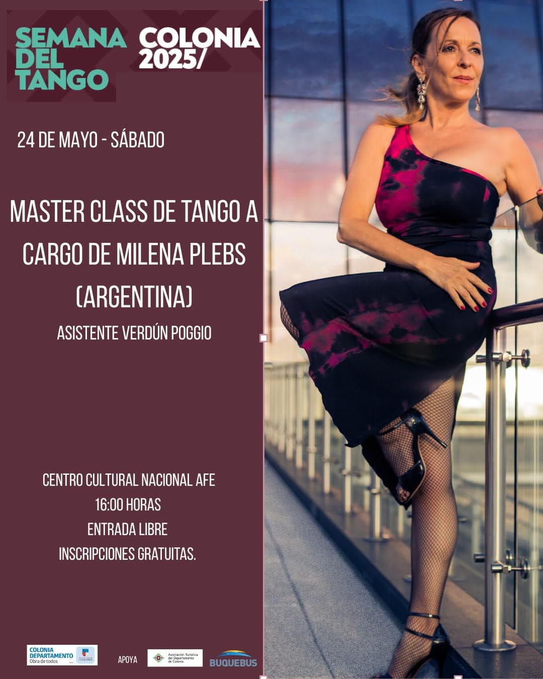 Master Class de Tango a cargo de la reconocida bailarina Milena Plebs