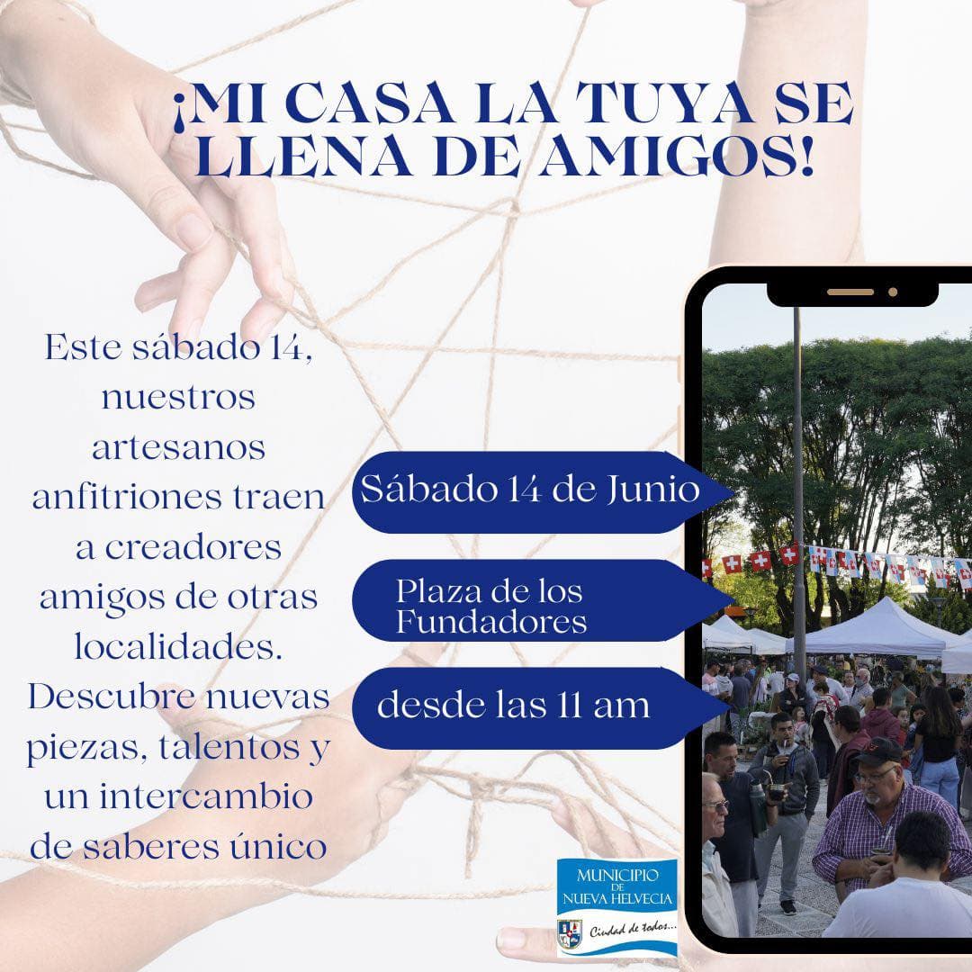 Nueva Helvecia celebra un encuentro de artesanos este sábado en la Plaza de los Fundadores