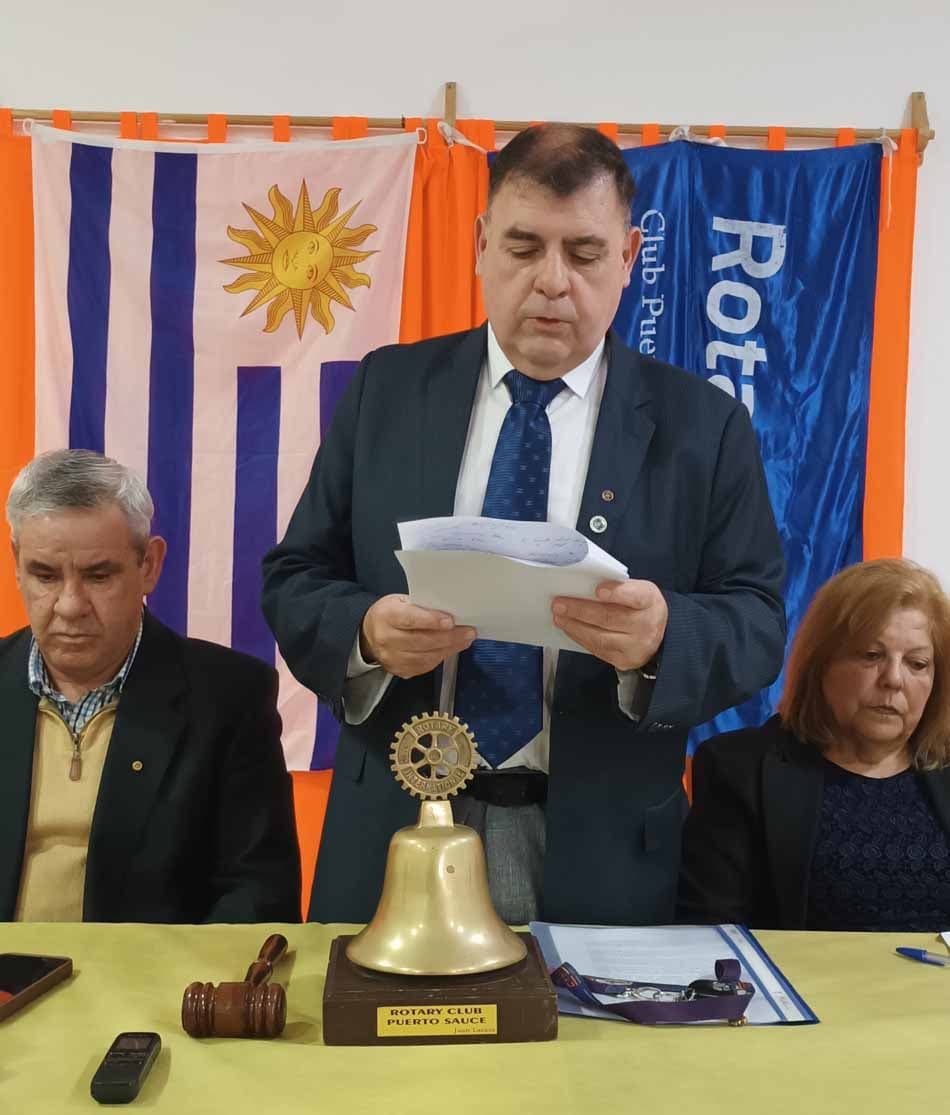 Cambio de autoridades en el Club Rotario Puerto Sauce: Gabriel Gabbiani asumió la presidencia
