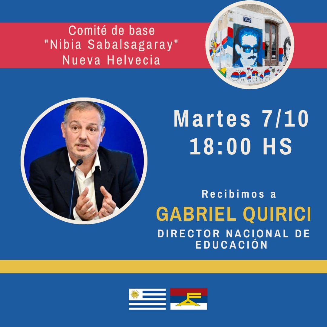 Gabriel Quirici visita hoy Nueva Helvecia
