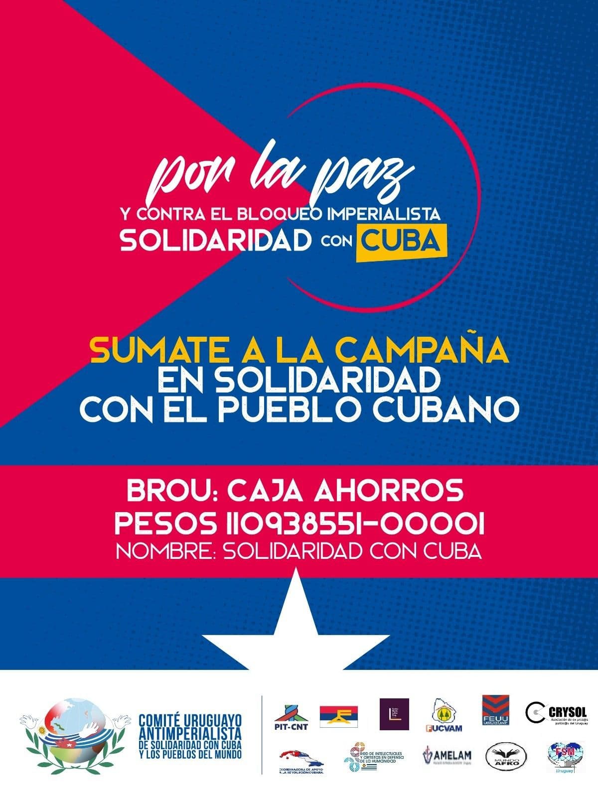 Convocan a campaña de solidaridad con Cuba y movilización en Montevideo