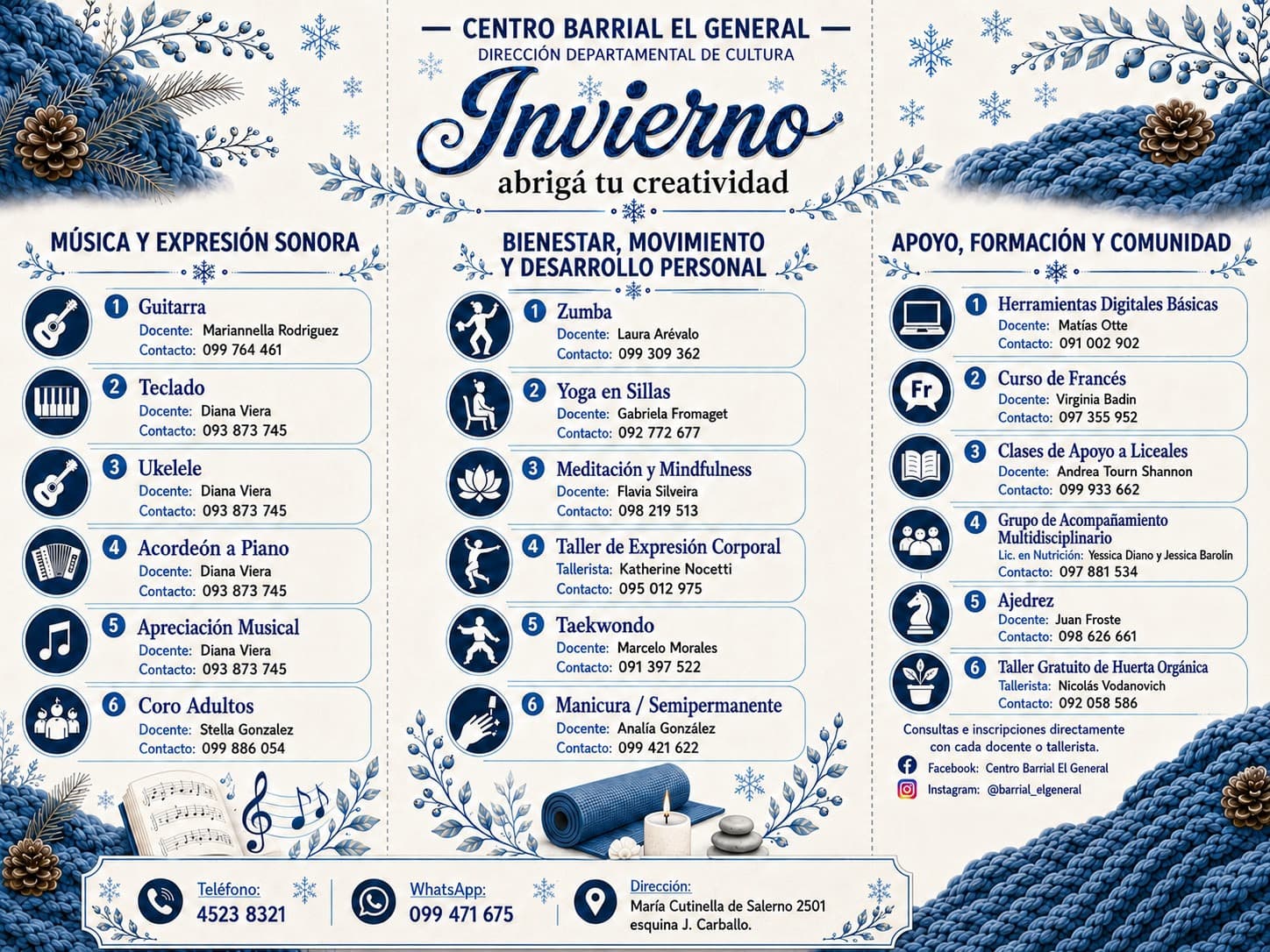 Espacios para aprender, compartir y disfrutar en Centro Barrial El General