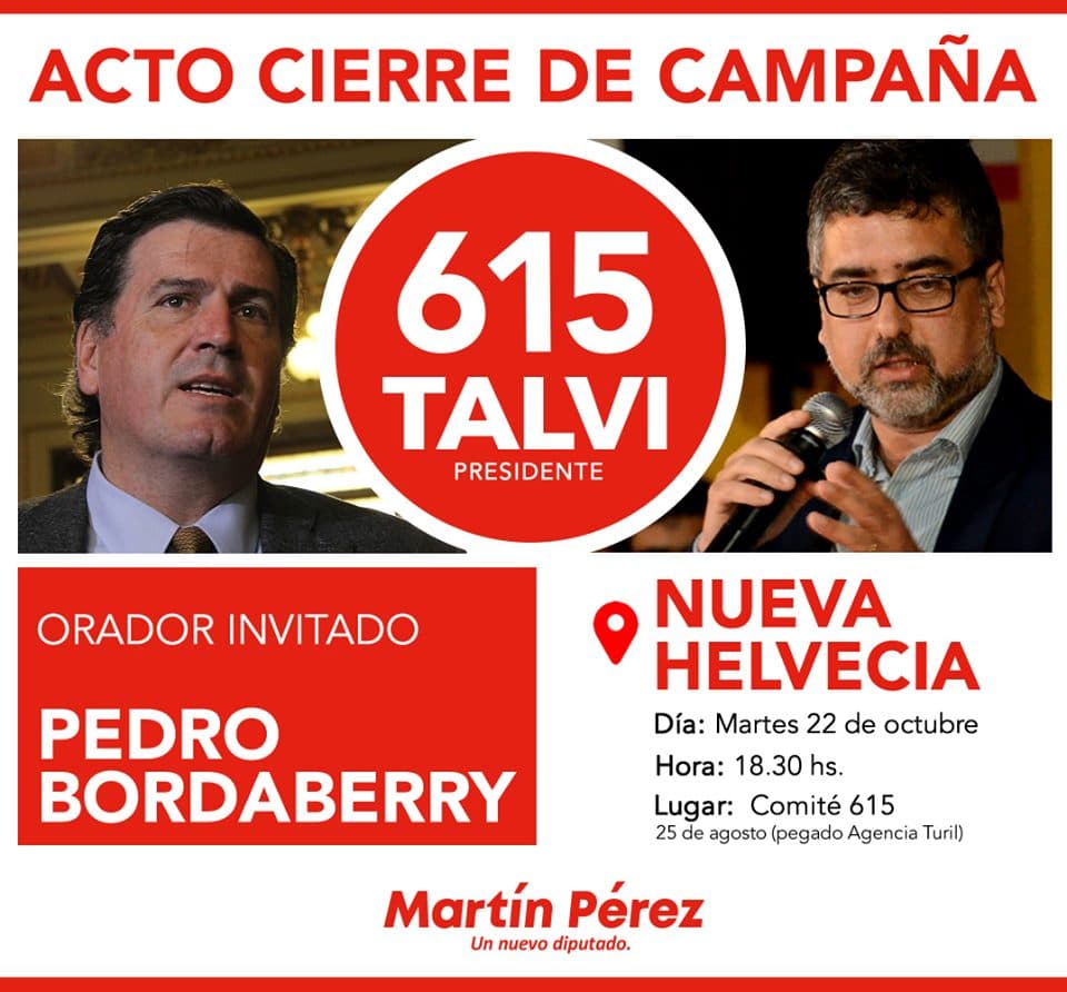 Martín Pérez con Pedro Bordaberry en Nueva Helvecia