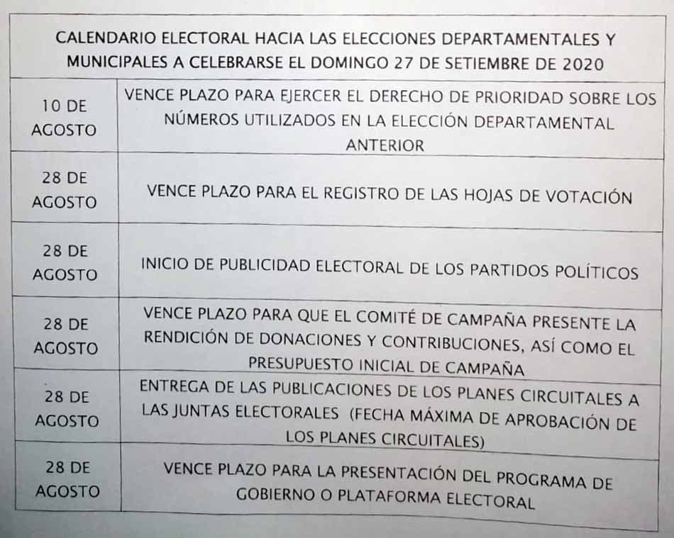 Corte Electoral aprobó nuevo calendario electoral