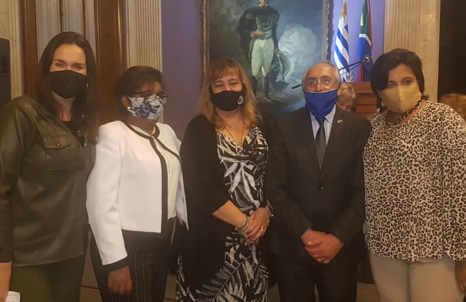De Lima junto y Rodriguez en homenaje a Nelson Mandela