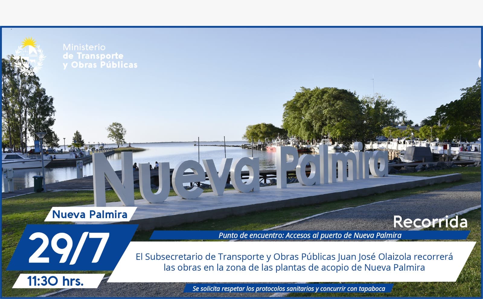 Subsecretario de Transporte estará en Nueva Palmira