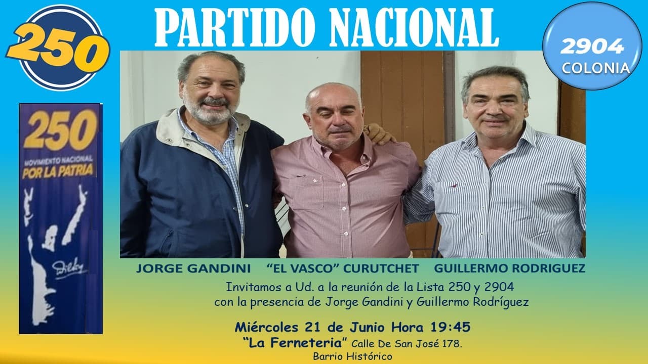 Gandini estará en Colonia con Curutchet y Rodriguez
