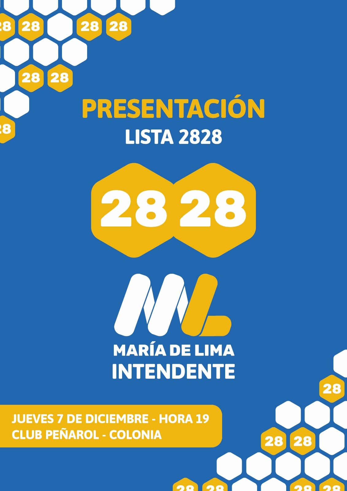 Se presenta hoy la Lista 2828 en apoyo a María de Lima