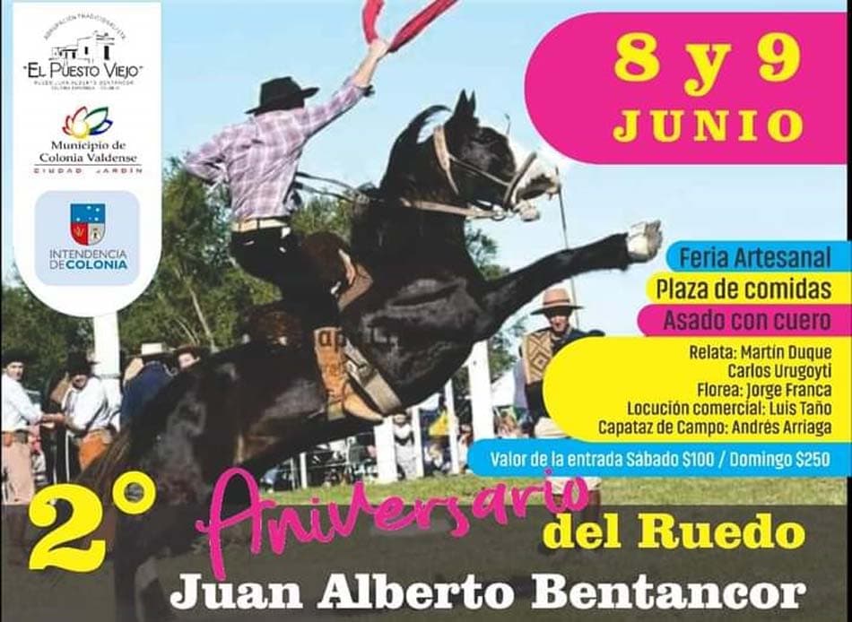 8 y 9 de junio festejos en Ruedo "Juan Alberto Bentancor"