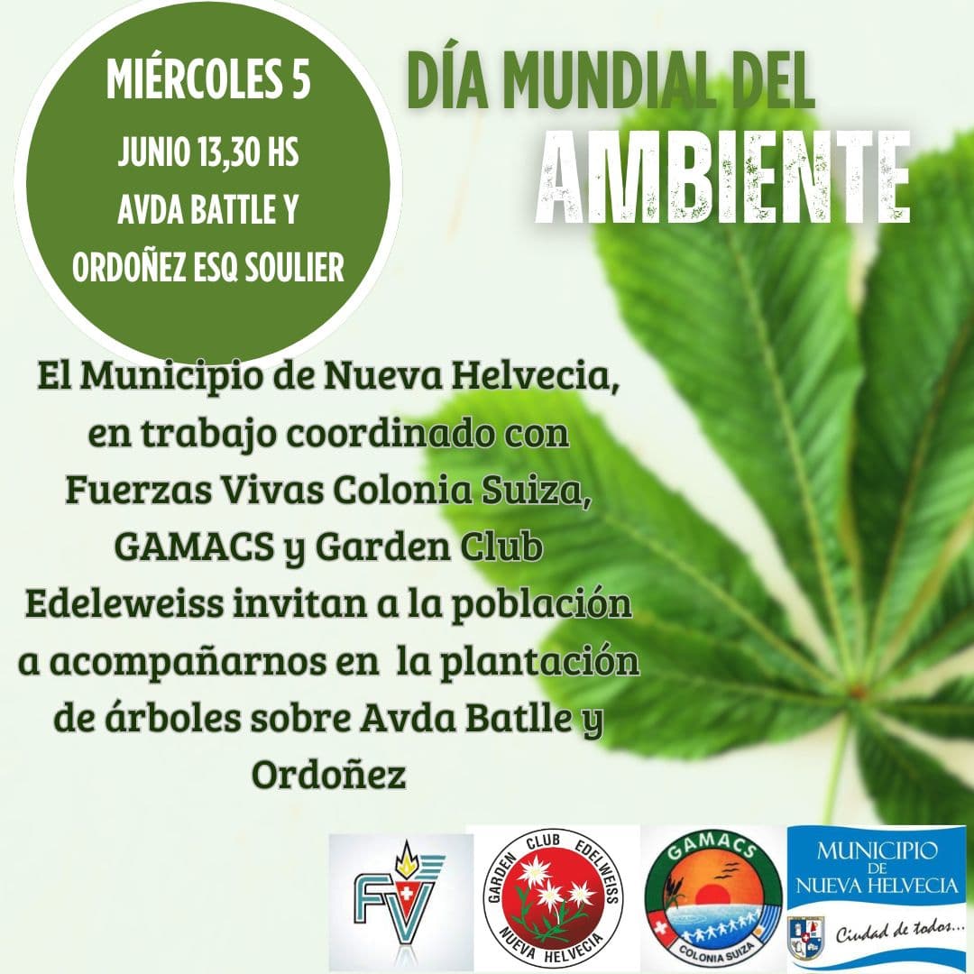 Municipio de Nueva Helvecia y un día especial del Medio Ambiente