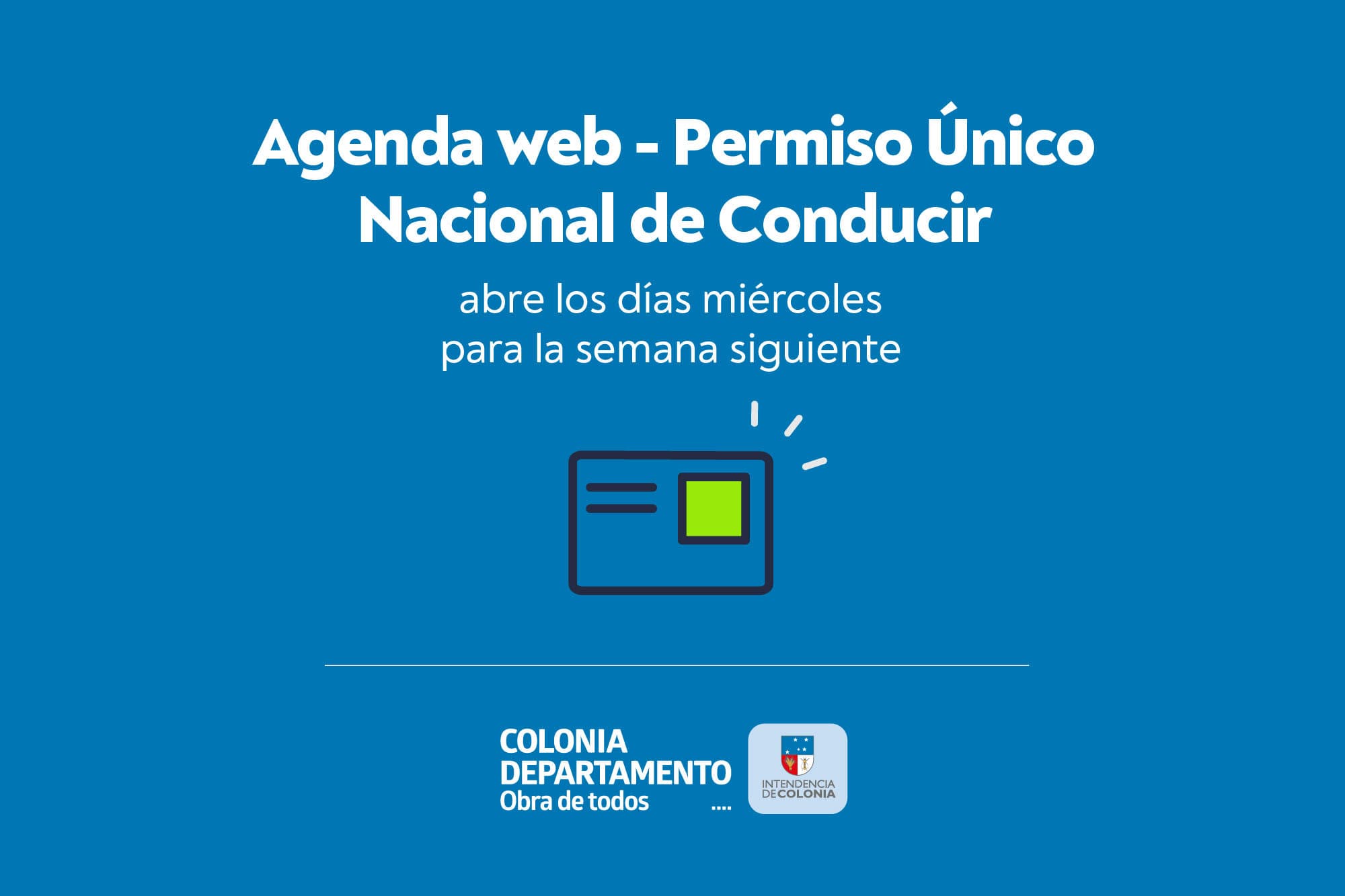 Agenda web para Permiso Único Nacional de Conducir