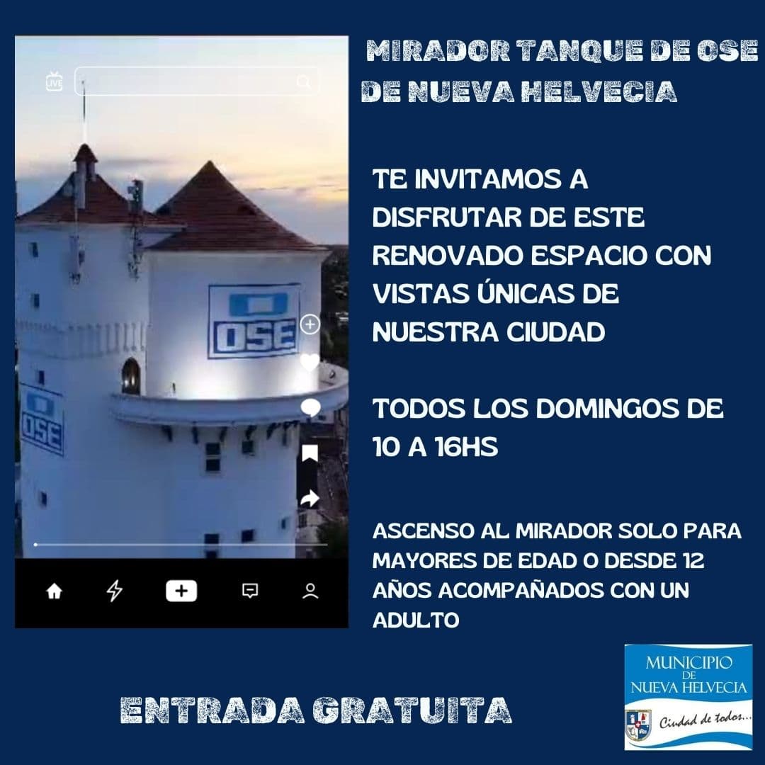 Nueva Helvecia: Mirador del Tanque de OSE con entrada gratuita