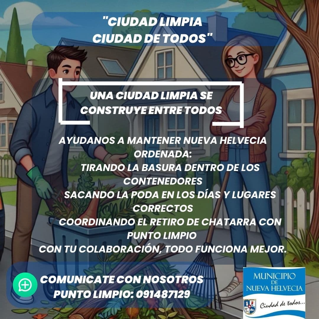 Nueva Helvecia lanza campaña para promover el cuidado del espacio público