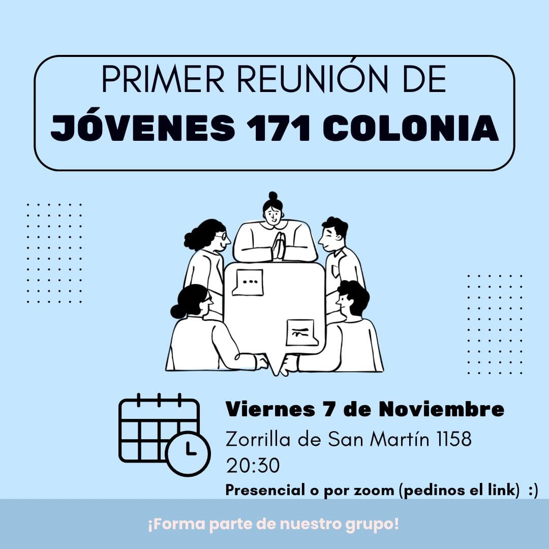Primera reunión de Jóvenes 171 Colonia en Nueva Helvecia