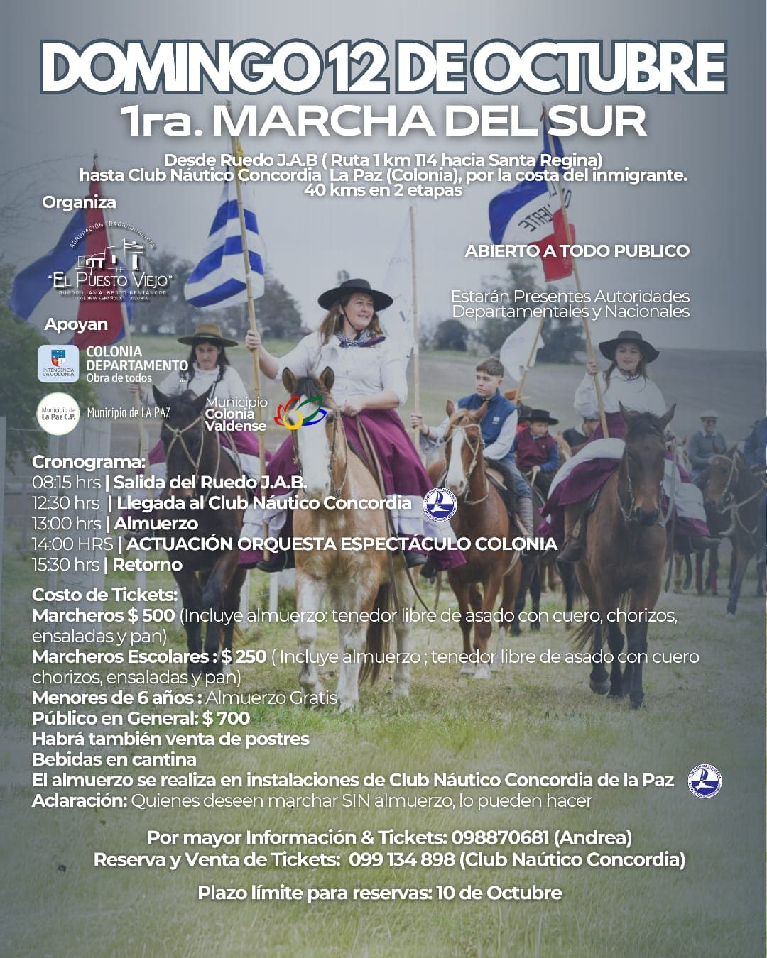 El 12 de octubre se realizará la 1ª Marcha del Sur